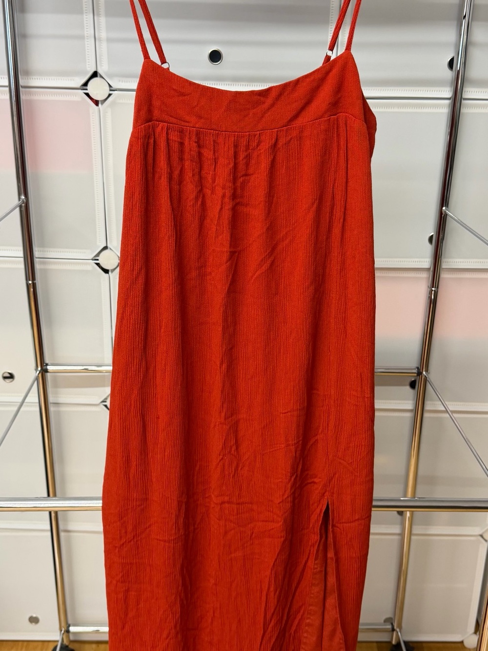Forever 21 Orange Flowy Maxi Dress